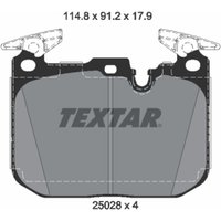 Bremsbelagsatz TEXTAR 2502805, Vorne von Textar