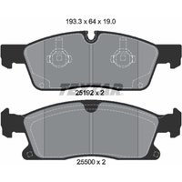 Bremsbelagsatz TEXTAR 2519201, Vorne von Textar