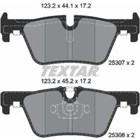 Bremsbelagsatz TEXTAR 2530701, Hinten von Textar