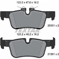 Bremsbelagsatz TEXTAR 2533101, Hinten von Textar