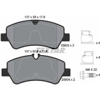 Bremsbelagsatz TEXTAR 2560301, Hinten von Textar