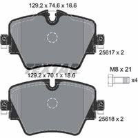 Bremsbelagsatz TEXTAR 2561701, Vorne von Textar