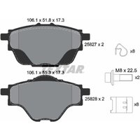 Bremsbelagsatz TEXTAR 2582701, Hinten von Textar