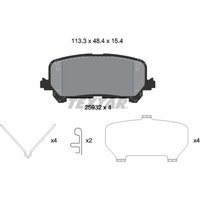 Bremsbelagsatz TEXTAR 2593201, Hinten von Textar