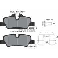 Bremsbelagsatz TEXTAR 2598001, Hinten von Textar