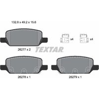 Bremsbelagsatz TEXTAR 2627701, Hinten von Textar