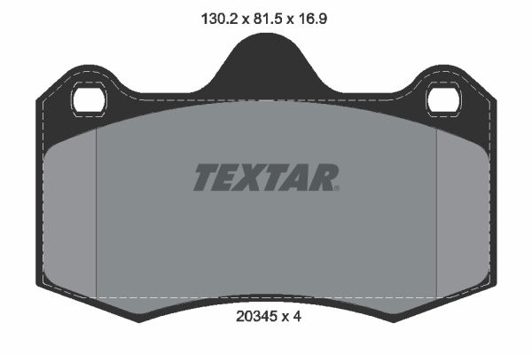 Bremsbelagsatz, Scheibenbremse Textar 2034501 von Textar