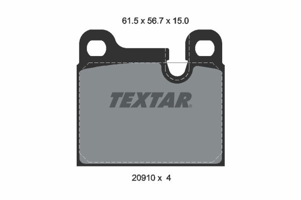 Bremsbelagsatz, Scheibenbremse Textar 2091001 von Textar