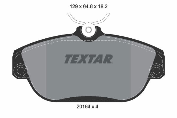 Bremsbelagsatz, Scheibenbremse Vorderachse Textar 2016402 von Textar