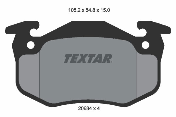 Bremsbelagsatz, Scheibenbremse Vorderachse Textar 2063402 von Textar