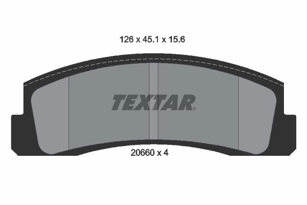 Bremsbelagsatz, Scheibenbremse Vorderachse Textar 2066001 von Textar