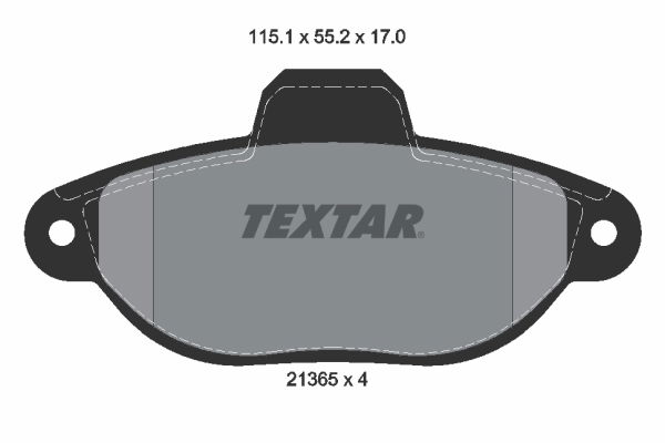 Bremsbelagsatz, Scheibenbremse Vorderachse Textar 2136502 von Textar