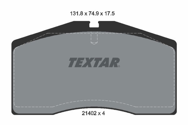 Bremsbelagsatz, Scheibenbremse Vorderachse Textar 2140201 von Textar