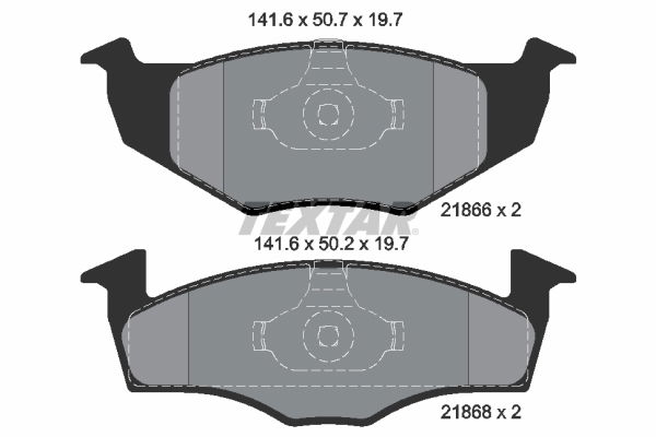 Bremsbelagsatz, Scheibenbremse Vorderachse Textar 2186603 von Textar