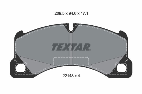Bremsbelagsatz, Scheibenbremse Vorderachse Textar 2214801 von Textar