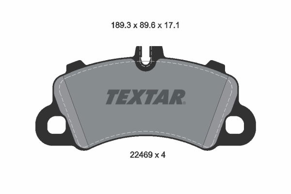 Bremsbelagsatz, Scheibenbremse Vorderachse Textar 2246903 von Textar