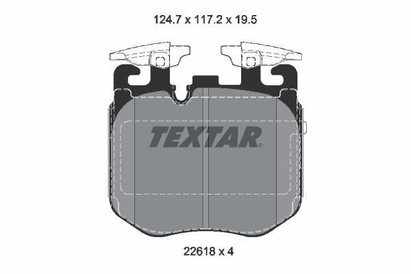 Bremsbelagsatz, Scheibenbremse Vorderachse Textar 2261801 von Textar