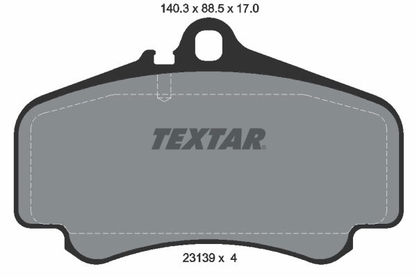 Bremsbelagsatz, Scheibenbremse Vorderachse Textar 2313901 von Textar