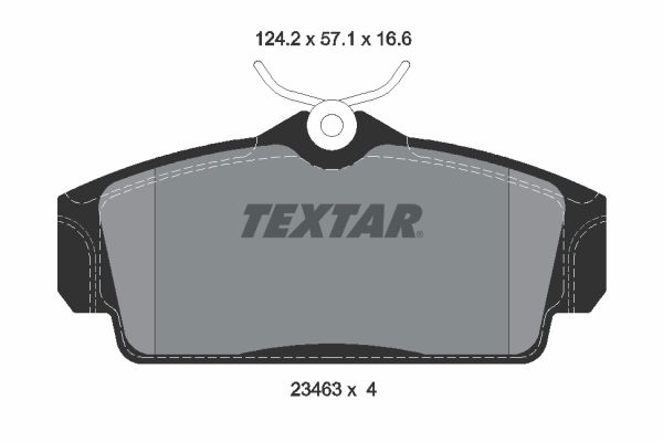 Bremsbelagsatz, Scheibenbremse Vorderachse Textar 2346302 von Textar