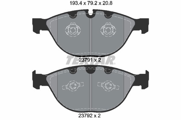 Bremsbelagsatz, Scheibenbremse Vorderachse Textar 2379101 von Textar