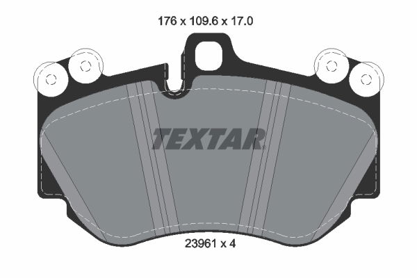 Bremsbelagsatz, Scheibenbremse Vorderachse Textar 2396101 von Textar