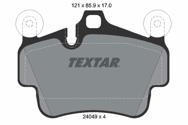 Bremsbelagsatz, Scheibenbremse Vorderachse Textar 2404903 von Textar