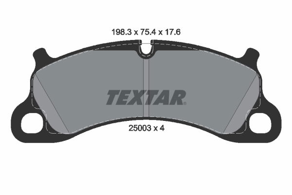 Bremsbelagsatz, Scheibenbremse Vorderachse Textar 2500301 von Textar