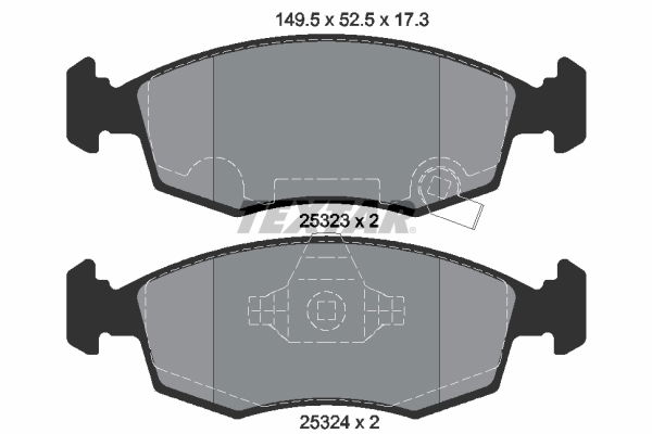 Bremsbelagsatz, Scheibenbremse Vorderachse Textar 2532301 von Textar
