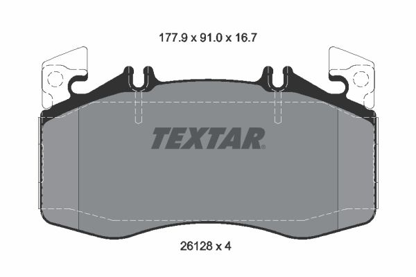 Bremsbelagsatz, Scheibenbremse Vorderachse Textar 2612801 von Textar