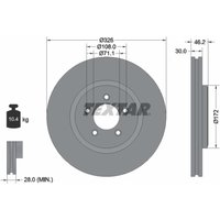 Bremsscheibe TEXTAR 92173505 vorne, belüftet, hochkarbonisiert, 1 Stück von Textar