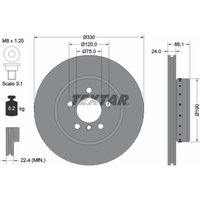 Bremsscheibe TEXTAR PRO+ 92265825 vorne, belüftet, hochkarbonisiert, 1 Stück von Textar