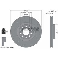 Bremsscheibe TEXTAR 92158310 vorne, belüftet, perforiert, hochkarbonisiert, 1 Stück von Textar