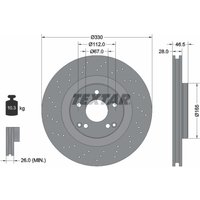 Bremsscheibe TEXTAR 92119800 vorne, belüftet, perforiert, 1 Stück von Textar