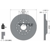 Bremsscheibe TEXTAR 92152303 hinten, belüftet, 1 Stück von Textar