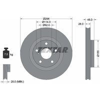 Bremsscheibe TEXTAR 92168803 vorne, belüftet, 1 Stück von Textar