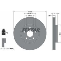 Bremsscheibe TEXTAR 92243303 vorne, belüftet, 1 Stück von Textar