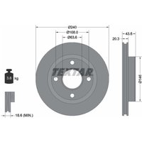 Bremsscheibe TEXTAR 92294703 vorne, belüftet, 1 Stück von Textar