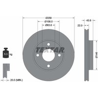 Bremsscheibe TEXTAR 92096200, vorne, belüftet , 1 Stück von Textar