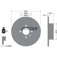 Bremsscheibe TEXTAR 92034203 hinten, voll, 1 Stück von Textar