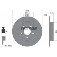 Bremsscheibe TEXTAR 92133703 hinten, voll, 1 Stück von Textar