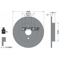 Bremsscheibe TEXTAR 92155503 vorne, voll, 1 Stück von Textar