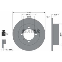 Bremsscheibe TEXTAR 92169603 hinten, voll, 1 Stück von Textar