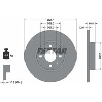Bremsscheibe TEXTAR 92236703 vorne, voll, 1 Stück von Textar