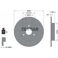 Bremsscheibe TEXTAR 92097603 vorne, voll, 1 Stück von Textar