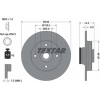 Bremsscheibe TEXTAR 92194103 hinten, voll, 1 Stück von Textar