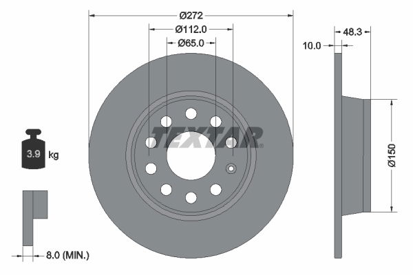 Bremsscheibe Textar 92224903 von Textar