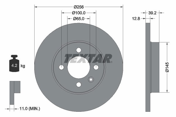 Bremsscheibe Vorderachse Textar 92041703 von Textar