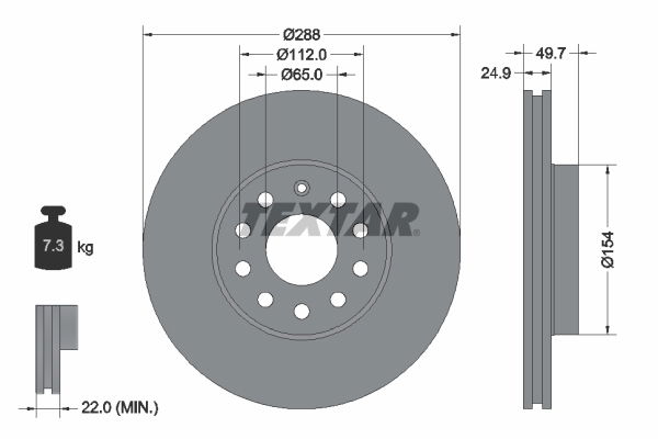 Bremsscheibe Textar 92120805 von Textar