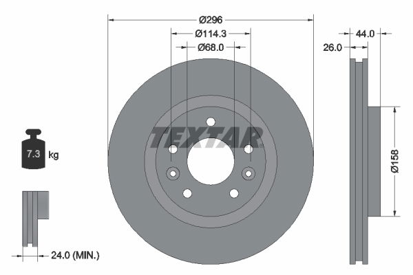 Bremsscheibe Vorderachse Textar 92274203 von Textar