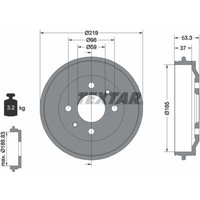 Bremstrommel TEXTAR 94006400 von Textar